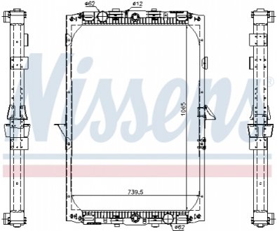 Радиатор, охлаждения дивгателя NISSENS 61417A