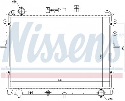 Радиатор - (VS0115200B / RF0115200E / RF0115200D) NISSENS 62381