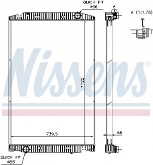 Радиатор, охлаждения дивгателя NISSENS 63329A