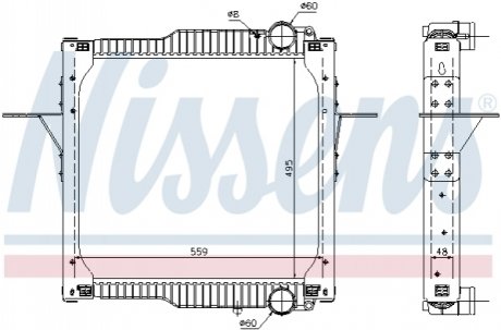 Радиатор, охлаждения дивгателя NISSENS 63784