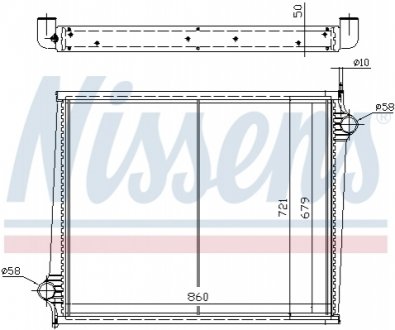 Радиатор, охлаждения дивгателя NISSENS 64068A