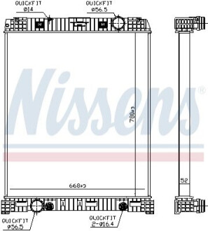 Радіатор, охолодження двигуна NISSENS 67179