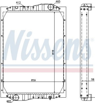 Радиатор, охлаждения дивгателя NISSENS 69601A