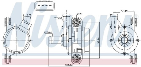 POMPA WODY ELEKTR. TOYOTA RAV 4 V 2.5 18 - NISSENS 831388