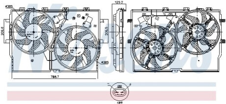 ВЕНТИЛЯТОР РАДІАТОРА NISSENS 850001