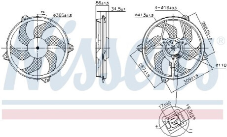 ВЕНТИЛЯТОР РАДІАТОРА NISSENS 850093