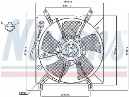 Вентилятор охлаждения двигателя - (1671128130 / 1636323020 / 1636128020) NISSENS 85238
