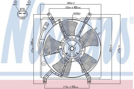 Вентилятор, охлаждение двигателя NISSENS 85241 (фото 1)