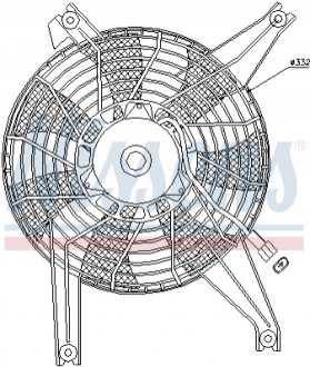 Вентилятор радиатора кондиционера - (MR500911 / MR360801) NISSENS 85383 (фото 1)