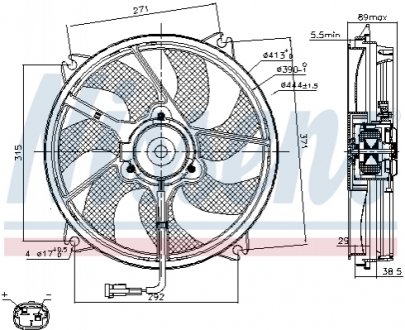Вентилятор охолодження двигуна NISSENS 85606