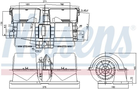 Вентилятор салона NISSENS 87134