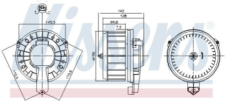 Вентилятор опалювача салону NISSENS 87670 (фото 1)