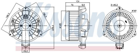 Вентилятор опалювача салону NISSENS 87739