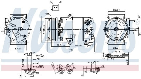 КОМПРЕСОР КОНДИЦІОНЕРУ NISSENS 890588