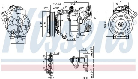 Компрессор кондиционера NISSENS 890763