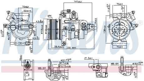 КОМПРЕСОР КОНДИЦІОНЕРУ NISSENS 890787