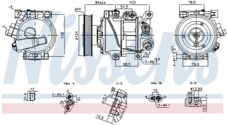 Компресор кондицiонера NISSENS 890896