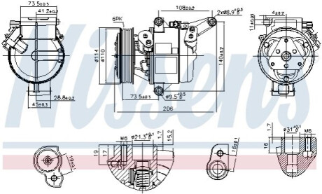 КОМПРЕСОР КОНДИЦІОНЕРУ NISSENS 890948