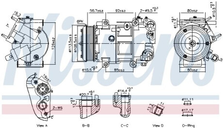 КОМПРЕСОР КОНДИЦІОНЕРУ NISSENS 891109