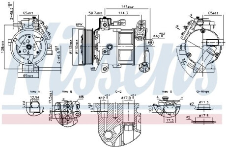 КОМПРЕСОР КОНДИЦІОНЕРУ NISSENS 891186