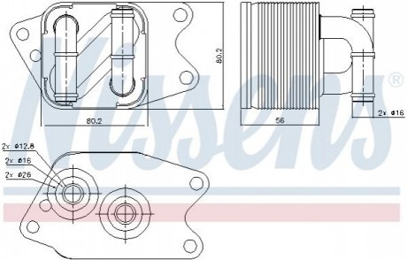 Масляный радиатор коробки передач - (09G409061B) NISSENS 90733 (фото 1)