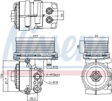 CHСњODNICA OLEJU FORD MONDEO 2,0DDTI 10- Z OBUDOWВ¤ NISSENS 91327