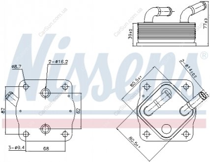 ChЕ‚odnica oleju pasuje do: TOYOTA HIGHLANDER 3.5 12.19- NISSENS 91378