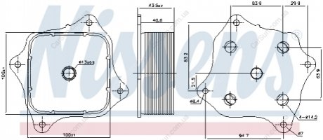 Охолоджувач оливи, моторна олива NISSENS 91421