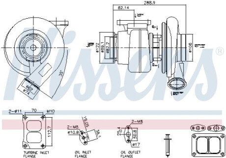 TurbosprД™Ејarka pasuje do: VOLVO FH, FM, FMX D13A360-D13H440 09.05- NISSENS 93584 (фото 1)