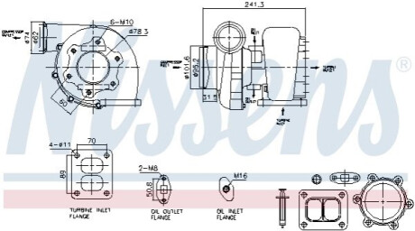 TurbosprД™Ејarka (z zestawem montaЕјowym) pasuje do: MAN E2000, F2000, TGA NEOPLAN EUROLINER D2866LF20-D2866LUH30 01.94- NISSENS 93597