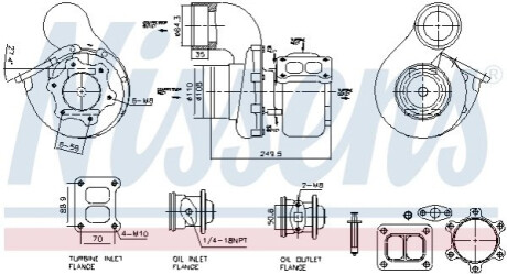 TurbosprД™Ејarka (z zestawem montaЕјowym) pasuje do: RVI KERAX, PREMIUM dCi11B/43/dCi11C 08.00- NISSENS 93618