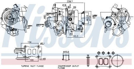 TURBO VW 2.0TFSI GOLF VII/OCTAVIA III NISSENS 93632 (фото 1)