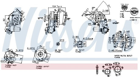 ТУРБО TOYOTA LAND CRUISER 4.5 D4-D NISSENS 93770 (фото 1)