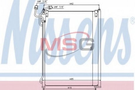 Радіатор Кондиціонера Mb Atego/axor/axor 2 >1998 610*470*22Mm NISSENS 940180 (фото 1)