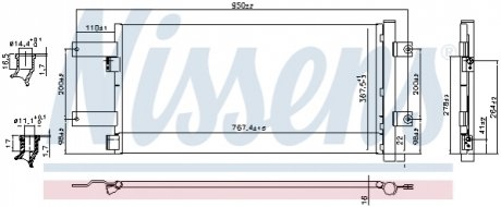 Радіатор Кондиціонера Man Tgs/tgx Euro 6 >2007 767*367*16Mm NISSENS 941073