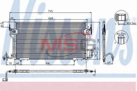 Радиатор кондиционера - (6455V8) NISSENS 94218 (фото 1)