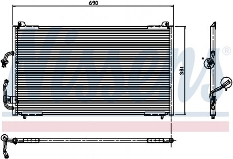 Радиатор кондиционера - (6453Y1 / 6453V0 / 6453JA) NISSENS 94224 (фото 1)