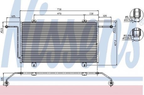 Радиатор кондиционера 1.9DTI rn,2.8DTI rn Renault Master II 98-10 NISSENS 94326 (фото 1)