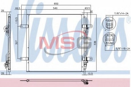 Конденсатор, кондиционер NISSENS 94337