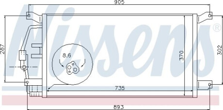 Конденсатор, кондиционер NISSENS 94797