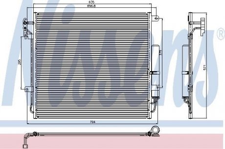 Радиатор кондиционера - (LR018404 / JRB500030) NISSENS 94839 (фото 1)