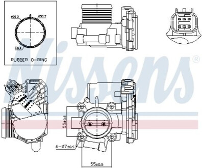 PRZEPUSTNICA OPEL ADAM 14- NISSENS 955009 (фото 1)