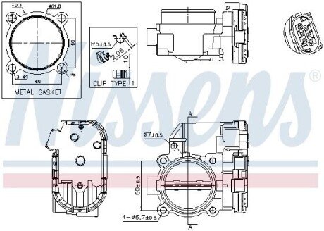 PRZEPUSTNICA VOLVO C30 10- NISSENS 955010