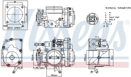 Корпус дросельної заслiнки NISSENS 955063