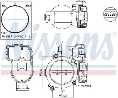 Корпус дросельної заслiнки NISSENS 955076