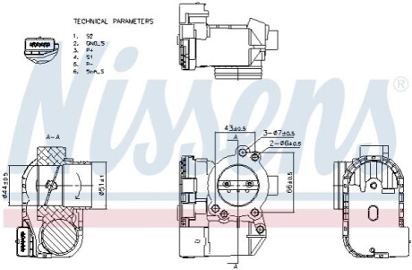 Корпус дросельної заслiнки NISSENS 955112