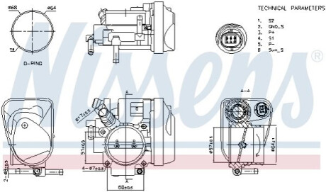 Корпус дросельної заслiнки NISSENS 955115