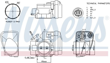 Корпус дросельної заслiнки NISSENS 955122