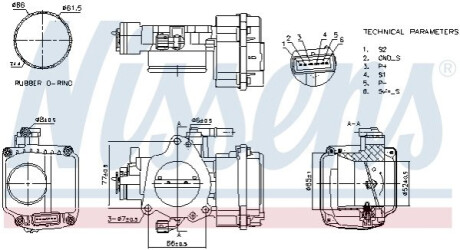 Корпус дросельної заслiнки NISSENS 955126