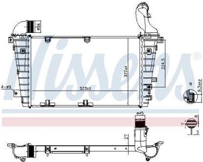 CHLODNICA INTERCOOLER NISSENS 961267